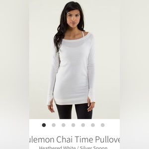 Lululemon chai time pull over reversible sweater cashlux Cashmere 6 EUC